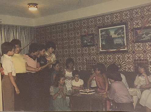 Soteria's birthday in basement