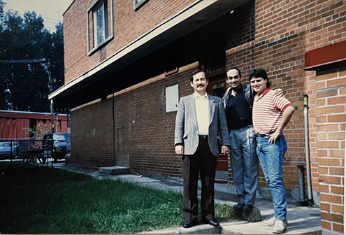 John with Alex and nephew Jimmy in Pointe Claire