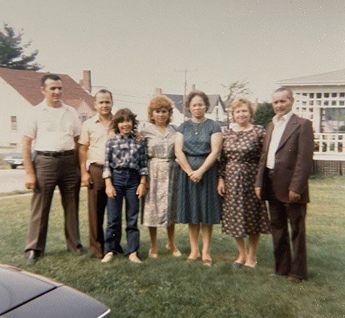 With Palagas family in Manchester