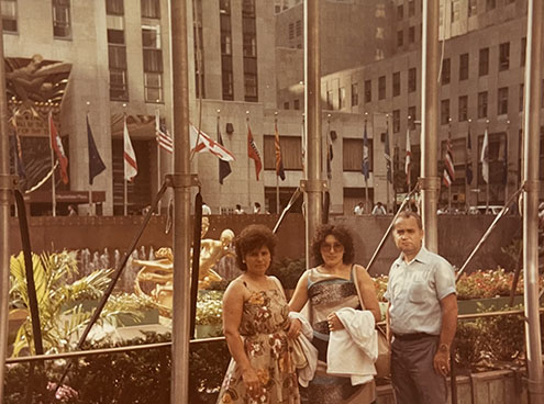 Eleni with Agoritsa and Peter in New York City