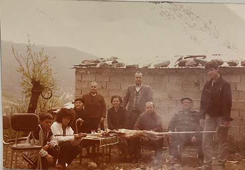 Peter Baloukas and family in Pithion