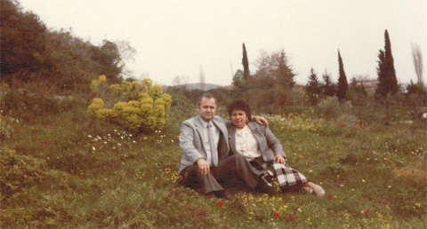 Agoritsa and husband Peter enjoying the fresh mountain air
