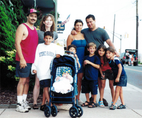 Lambros and Jimmy with their families in Cape May Lambros and Jimmy with their families in Cape May