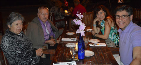 Nikos Venieris with Soula, Helen and George
